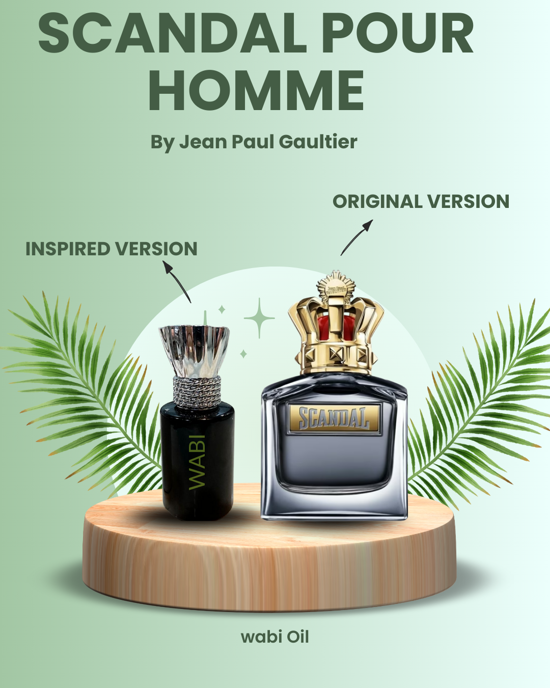 Scandal Pour Homme Inspired Perfume Oil - Oriental Woody Fragrance for Men
