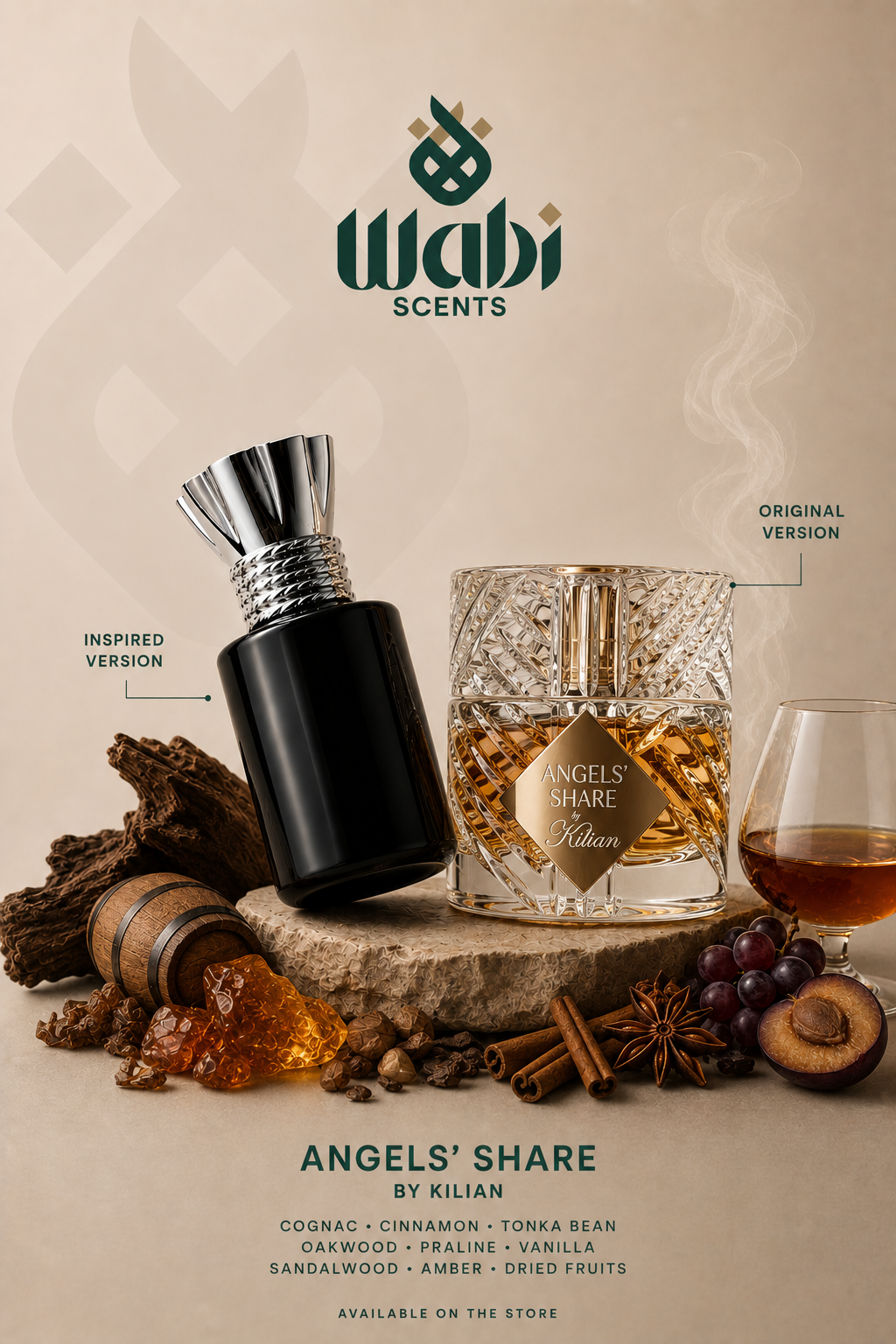 Angels' Share Inspired Perfume Oil | Oriental Vanilla Unisex Fragrance | By Kilian Dupe