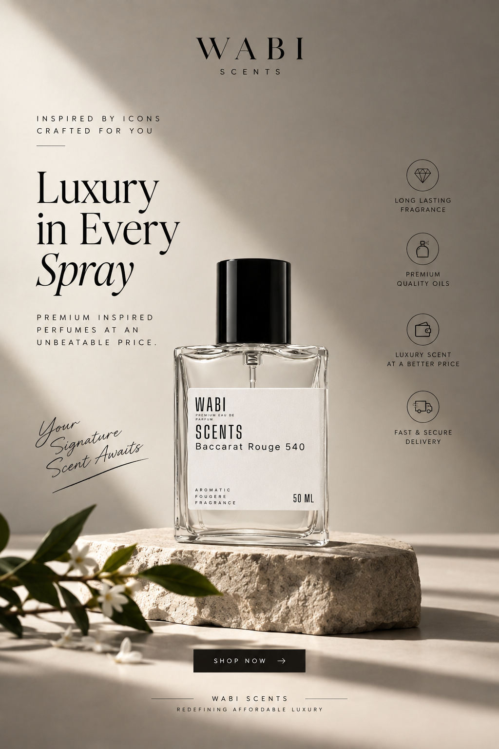 Baccarat Rouge 540 – inspired Premium Perfume Oil