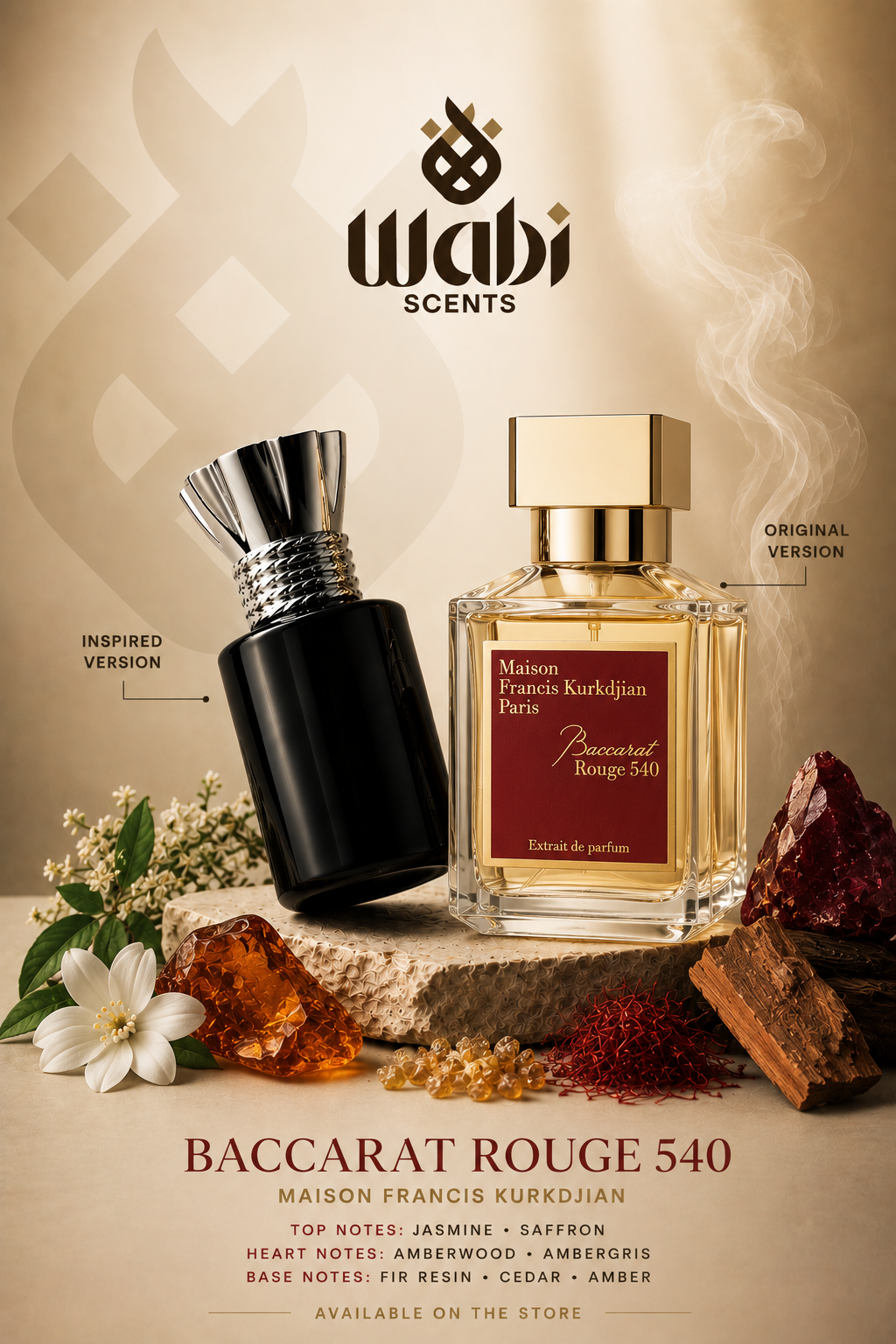 Baccarat Rouge 540 Inspired Perfume Oil - Oriental Floral Fragrance for Women & Men